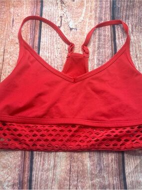 Victorias Secret Pink Red Ultimate  Sports Bra Bralette Bra Medium